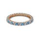 2 - Ellen 2.40 mm Blue Topaz and Diamond Eternity Band 