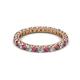 2 - Ellen 2.40 mm Rhodolite Garnet and Diamond Eternity Band 