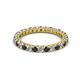 2 - Ellen 2.40 mm Black and White Diamond Eternity Band 