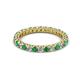 2 - Ellen 2.40 mm Emerald and Diamond Eternity Band 