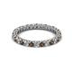 2 - Ellen 2.40 mm Smoky Quartz and Diamond Eternity Band 