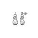 1 - Lamisa White Sapphire and Diamond Love Knot Dangling Earrings 