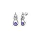1 - Lamisa Tanzanite and Diamond Love Knot Dangling Earrings 