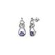 1 - Lamisa Iolite and Diamond Love Knot Dangling Earrings 
