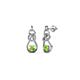1 - Lamisa Peridot and Diamond Love Knot Dangling Earrings 