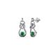 1 - Lamisa Emerald and Diamond Love Knot Dangling Earrings 
