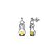 1 - Lamisa Yellow Sapphire and Diamond Love Knot Dangling Earrings 
