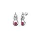 1 - Lamisa Ruby and Diamond Love Knot Dangling Earrings 