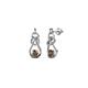 1 - Lamisa Smoky Quartz and Diamond Love Knot Dangling Earrings 