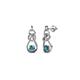 1 - Lamisa London Blue Topaz and Diamond Love Knot Dangling Earrings 