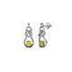 1 - Lamisa Yellow and White Diamond Love Knot Dangling Earrings 