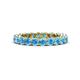 1 - Tiffany 3.00 mm Blue Topaz Eternity Band 