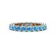 1 - Tiffany 3.00 mm Blue Topaz Eternity Band 
