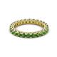 2 - Ellen 2.70 mm Green Garnet Eternity Band 