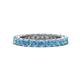 1 - Ellen 2.70 mm Blue Topaz Eternity Band 