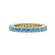 1 - Ellen 2.70 mm Blue Topaz Eternity Band 