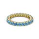 2 - Ellen 2.70 mm Blue Topaz Eternity Band 