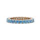 1 - Ellen 2.70 mm Blue Topaz Eternity Band 