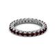 2 - Ellen 2.70 mm Red Garnet Eternity Band 