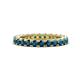 1 - Ellen 2.70 mm Blue Diamond Eternity Band 