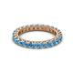 2 - Ellen 2.70 mm Blue Topaz Eternity Band 