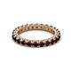 2 - Ellen 2.70 mm Red Garnet Eternity Band 