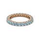 2 - Ellen 2.70 mm Aquamarine Eternity Band 