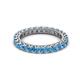 2 - Ellen 2.70 mm Blue Topaz Eternity Band 