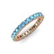3 - Ellen 2.70 mm Blue Topaz Eternity Band 