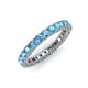 3 - Ellen 2.70 mm Blue Topaz Eternity Band 