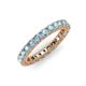 3 - Ellen 2.70 mm Aquamarine Eternity Band 