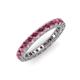 3 - Ellen 2.70 mm Rhodolite Garnet Eternity Band 