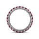 4 - Ellen 2.70 mm Rhodolite Garnet Eternity Band 