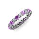 3 - Tiffany 3.00 mm Amethyst and Diamond Eternity Band 