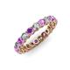 3 - Tiffany 3.00 mm Amethyst and Diamond Eternity Band 