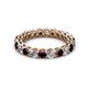 2 - Tiffany 3.00 mm Red Garnet and Diamond Eternity Band 