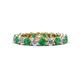 1 - Tiffany 3.00 mm Emerald and Diamond Eternity Band 