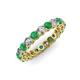 3 - Tiffany 3.00 mm Emerald and Diamond Eternity Band 