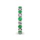 5 - Tiffany 3.00 mm Emerald and Diamond Eternity Band 