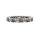 1 - Tiffany 3.00 mm Smoky Quartz and Diamond Eternity Band 