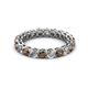 2 - Tiffany 3.00 mm Smoky Quartz and Diamond Eternity Band 