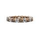 1 - Tiffany 3.00 mm Smoky Quartz and Diamond Eternity Band 