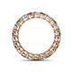 4 - Tiffany 3.00 mm Smoky Quartz and Diamond Eternity Band 