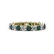 1 - Tiffany 3.00 mm London Blue Topaz and Diamond Eternity Band 