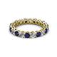 2 - Tiffany 3.00 mm Blue Sapphire and Diamond Eternity Band 