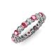 3 - Tiffany 3.00 mm Pink Tourmaline and Diamond Eternity Band 