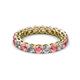 2 - Tiffany 3.00 mm Pink Tourmaline and Diamond Eternity Band 