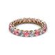 2 - Tiffany 3.00 mm Pink Tourmaline and Diamond Eternity Band 