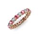 3 - Tiffany 3.00 mm Pink Tourmaline and Diamond Eternity Band 