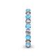 5 - Tiffany 3.00 mm Blue Topaz and Diamond Eternity Band 